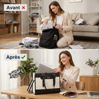 Cabas ordinateur femme Gemi - Comparatif avant/après avec un sac à dos classique (Organisation et sérénité)
