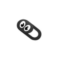 Cache Webcam Universel Noir - Protection Vie Privée avec Design Amusant