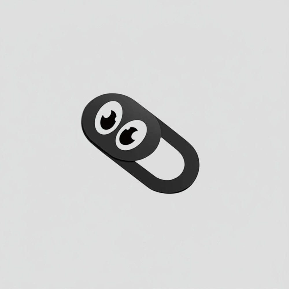 Cache Webcam Universel Noir - Protection Vie Privée avec Design Amusant
