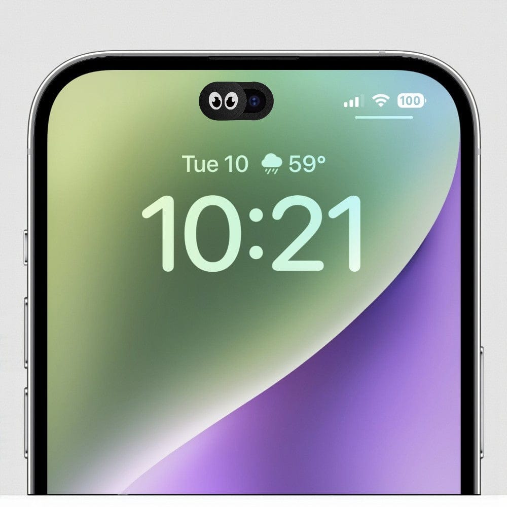 Cache Webcam Universel Noir - Protection Vie Privée avec Design Amusant