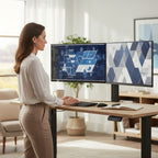 Cadre Bureau Assis Debout Électrique Réglable en Hauteur avec Port USB (livré sans table)