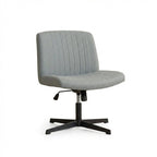 Vue de trois-quarts de la chaise de bureau Flexi-Zen pivotante et compacte sans accoudoirs.