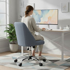 Chaise de Bureau Pivotante Compacte - Design Moderne avec Roulettes