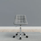 Chaise de Bureau Pivotante en Velours avec Dossier Ergonomique et Réglage en Hauteur