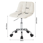 Chaise de Bureau Pivotante en Velours avec Dossier Ergonomique et Réglage en Hauteur