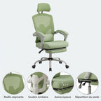 Gros plan sur l'assise rembourrée de 4,13 pouces d'épaisseur conçue pour une répartition uniforme du poids et un confort durable.