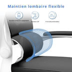 Chaise Ergonomique de Bureau avec Accoudoirs Rabattables et Dossier Respirant Réglable en Hauteur