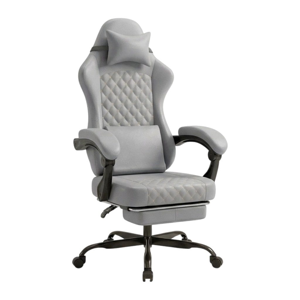Visuel détouré sur fond blanc de la chaise ergonomique EliteVantage montrant son design matelassé et ses accoudoirs.