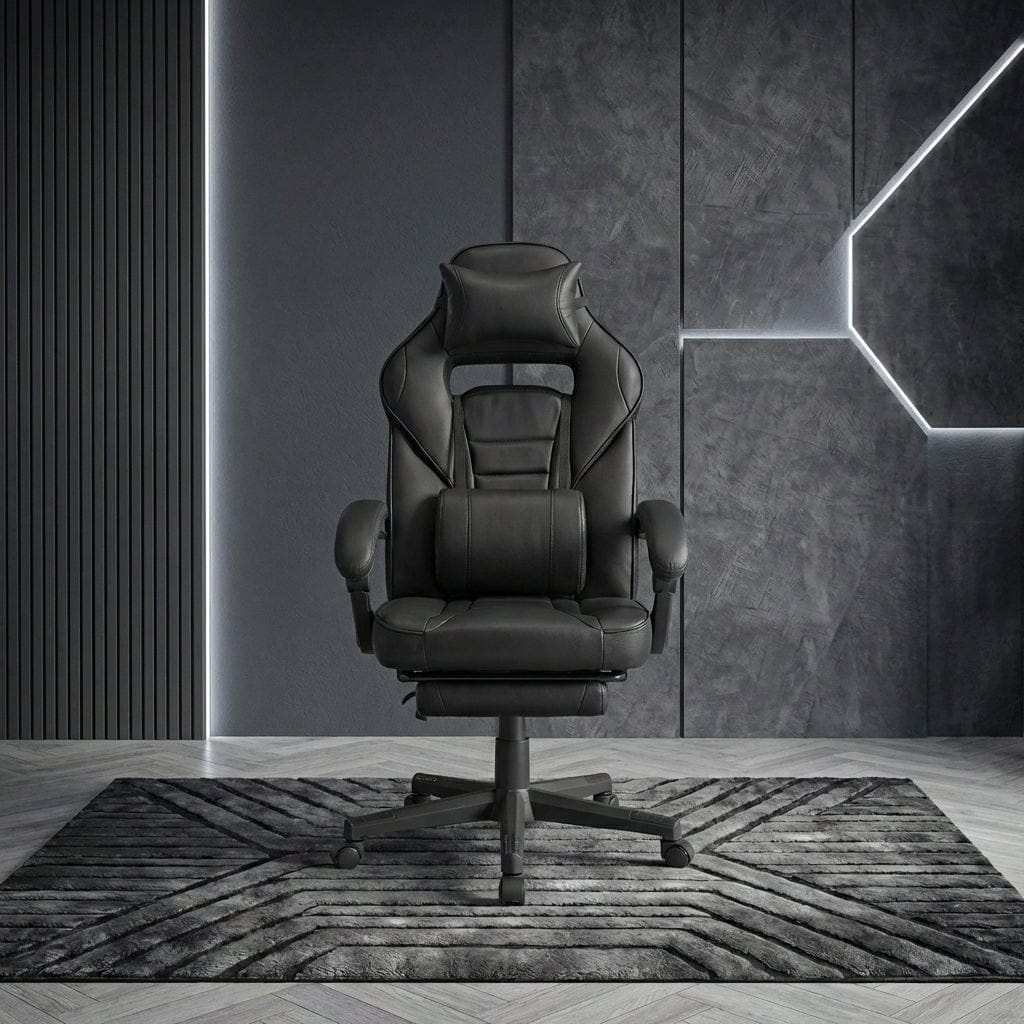 Chaise ergonomique Goliath-150 avec soutien lombaire précis et structure renforcée 150 kg vue de face.