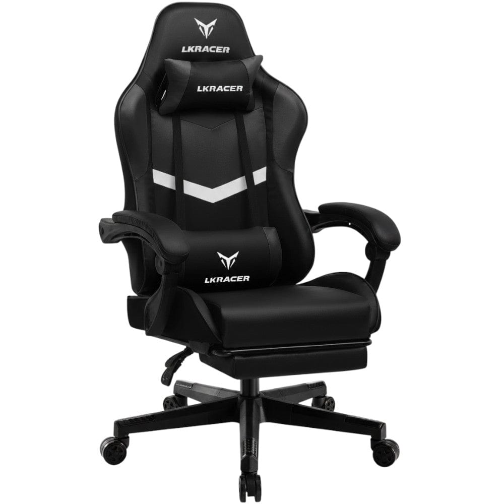 Chaise ergonomique LRF300 pour gaming et performance, coloris noir intégral.