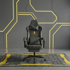 Vue de face de la Chaise Ergonomique OMEGA-VIBE avec ses coussins lombaires et sa courbe dorsale sculptée.