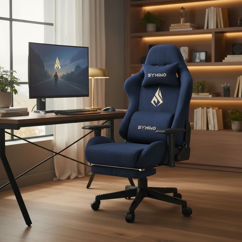 Chaise Gaming Ergonomique avec Repose-Pieds - Fauteuil Bureau Respirant Inclinable 150°