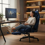 Chaise Gaming Ergonomique avec Repose-Pieds - Fauteuil Bureau Respirant Inclinable 150°