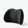 Photographie de studio de face du Coussin Lombaire Ergonomique Dorsal Core | Mousse à Mémoire de Forme HD - Soulagement & Correction Posturale, en variante de couleur noir, sur un fond blanc uni.
