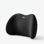 Photographie de studio de face du Coussin Lombaire Ergonomique Dorsal Core | Mousse à Mémoire de Forme HD - Soulagement & Correction Posturale, en variante de couleur noir, sur un fond blanc uni.