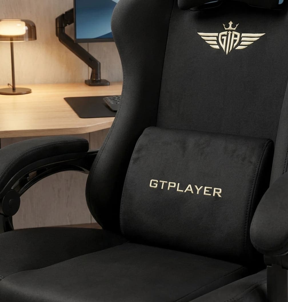 Support lombaire ajustable de la chaise GTPLAYER pour un maintien optimal du dos.