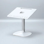 Détachable Support Ordinateur Portable Blanc Télescopique - Hauteur 30-55 cm, Inclinaison 0-55°, Alliage d’Aluminium Premium
