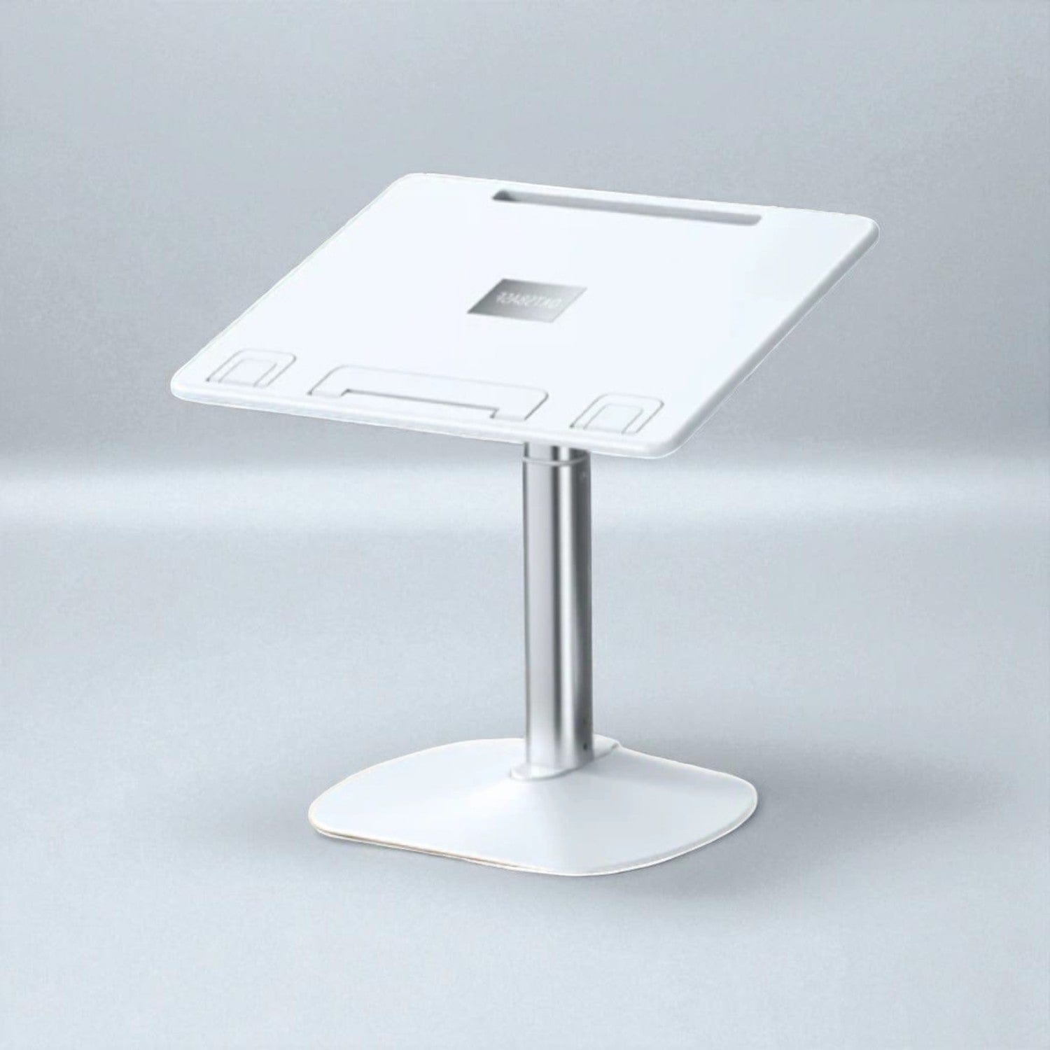 Détachable Support Ordinateur Portable Blanc Télescopique - Hauteur 30-55 cm, Inclinaison 0-55°, Alliage d’Aluminium Premium