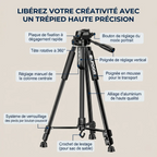 Schéma technique détaillé légendé du trépied Horizon pro et ses composants