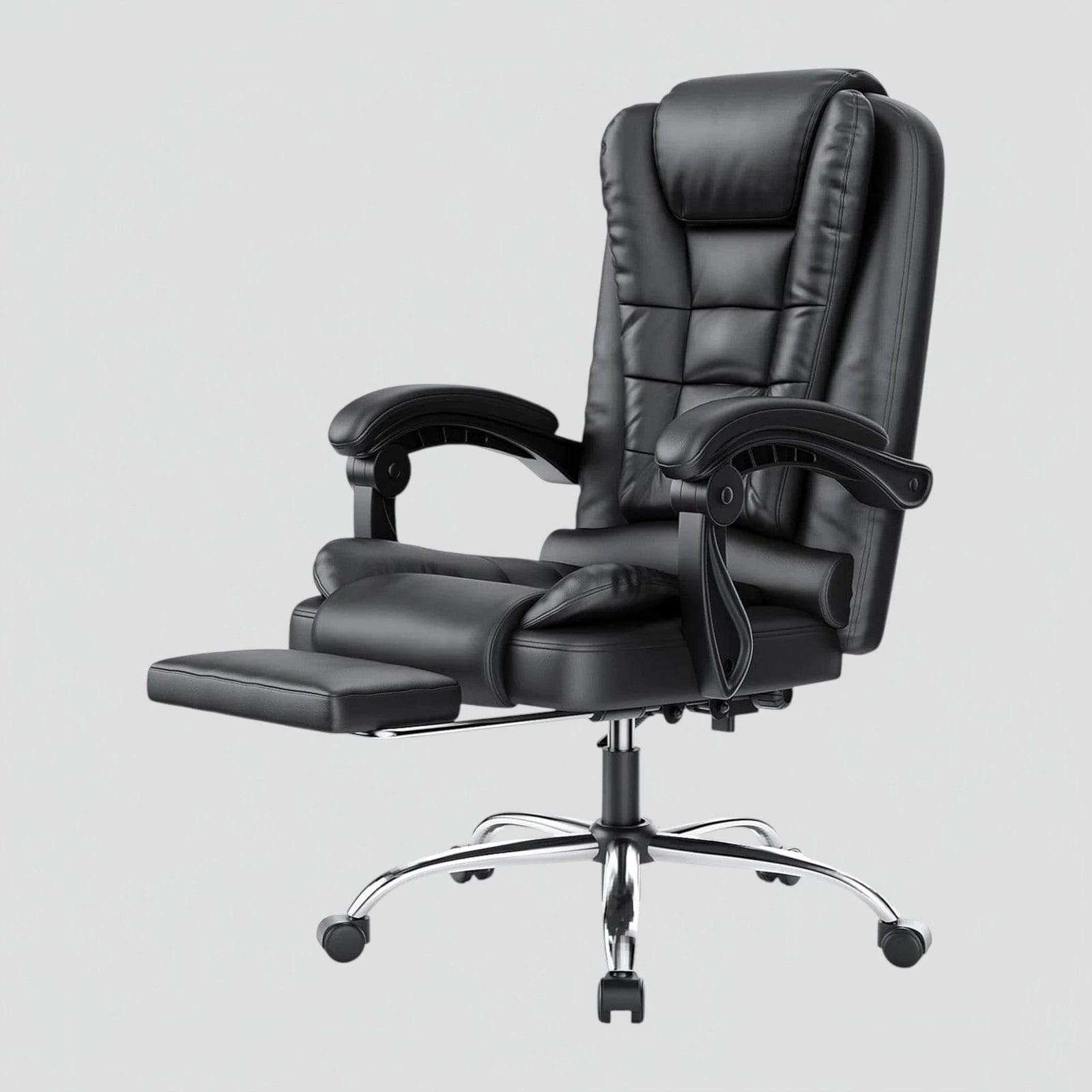 Fauteuil de Bureau Ergonomique avec Repose-Pieds - Dossier Haut Inclinable