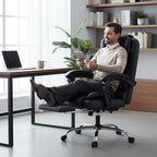 Fauteuil de Bureau Ergonomique avec Repose-Pieds - Dossier Haut Inclinable