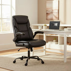 Fauteuil de Bureau Ergonomique Exécutif avec Support Lombaire et Accoudoirs Rembourrés