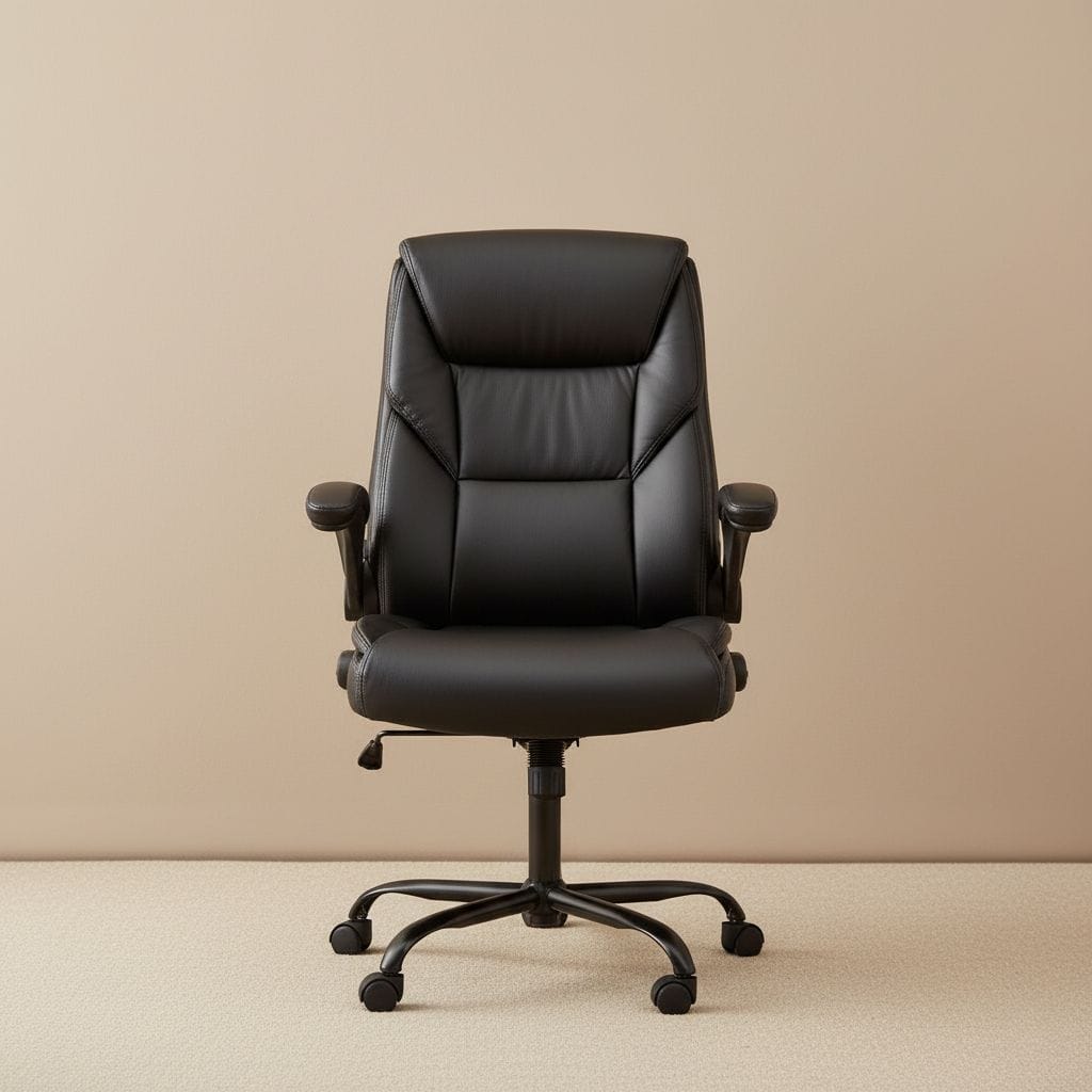Fauteuil de Bureau Ergonomique Exécutif avec Support Lombaire et Accoudoirs Rembourrés