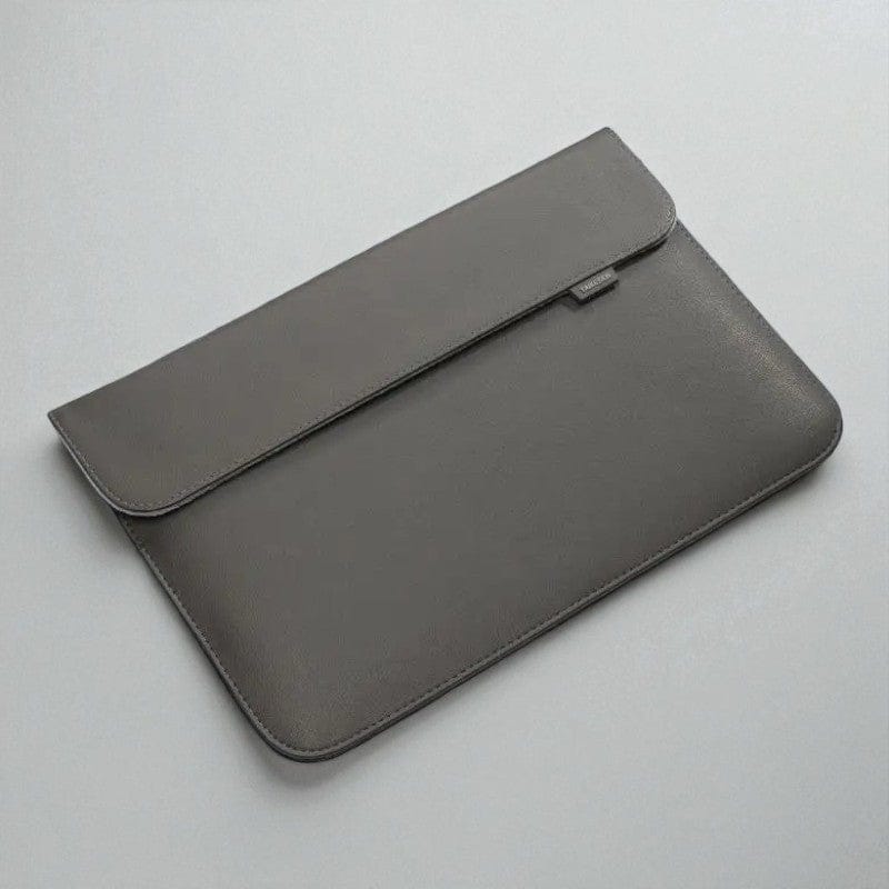 Gris / 15 pouces Pochette Ordinateur Magnétique Premium Cuir PU 13-16 Pouces