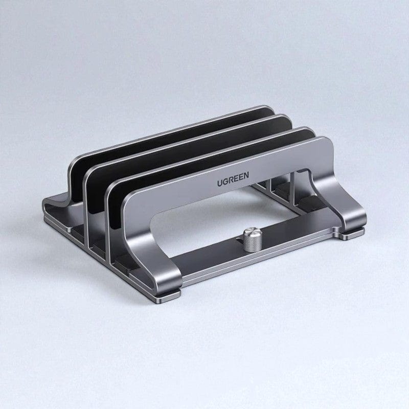 Gris - 3 emplacements Support Ordinateur Portable Vertical Ajustable 12-26mm