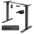 Gris Cadre Bureau Assis Debout Électrique Réglable en Hauteur avec Port USB (livré sans table)
