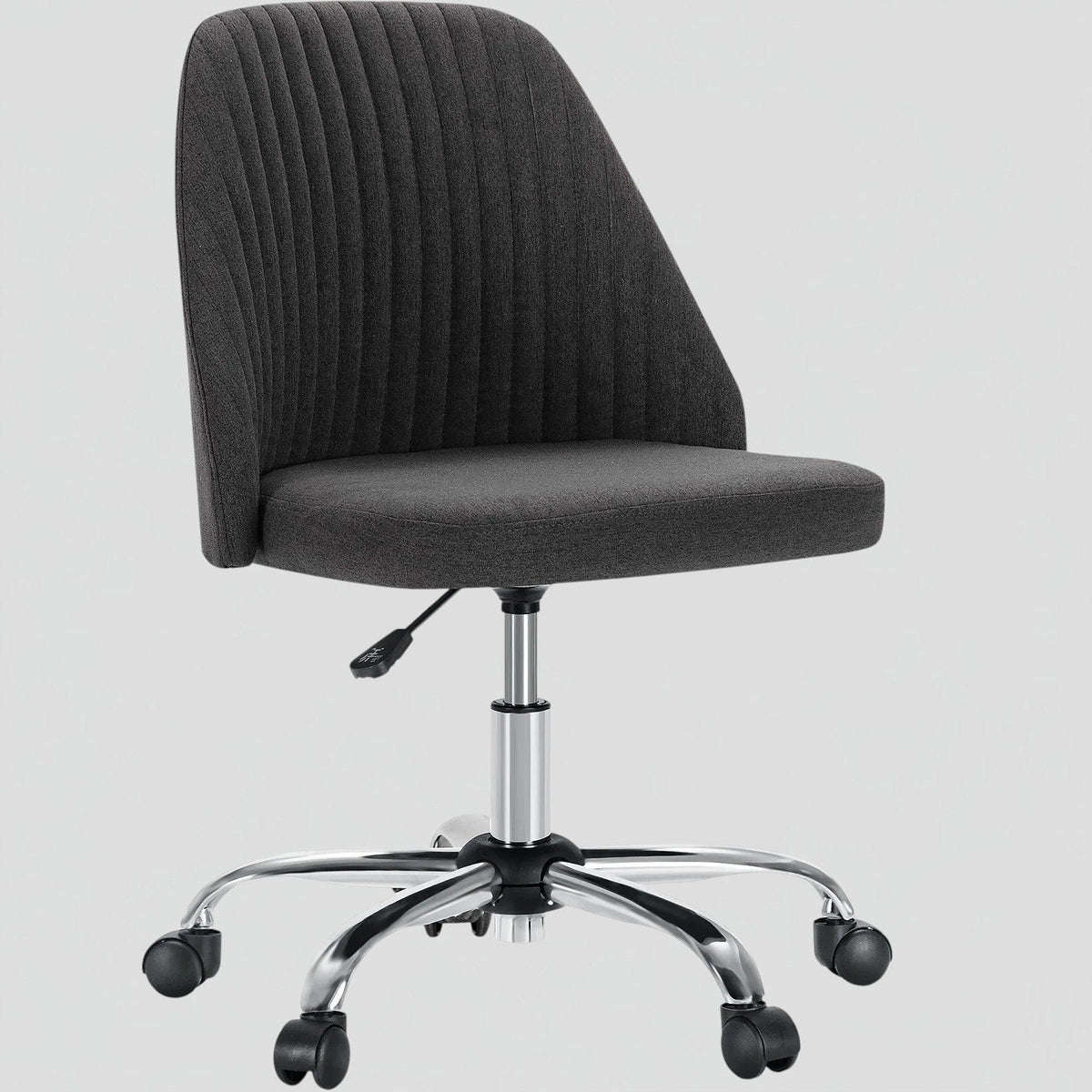 Gris Chaise de Bureau Pivotante Compacte - Design Moderne avec Roulettes