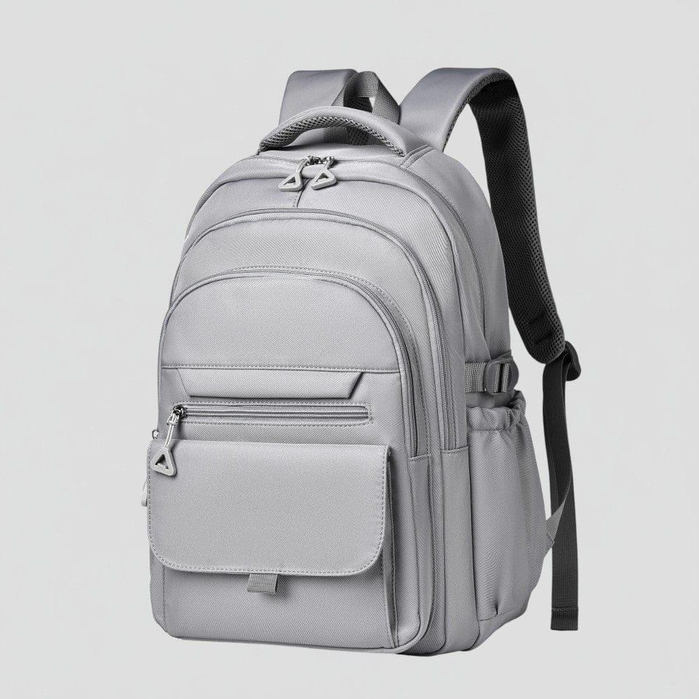 Gris Sac à Dos Ordinateur Femme Oxford Multi Compartiments 13-17 pouces