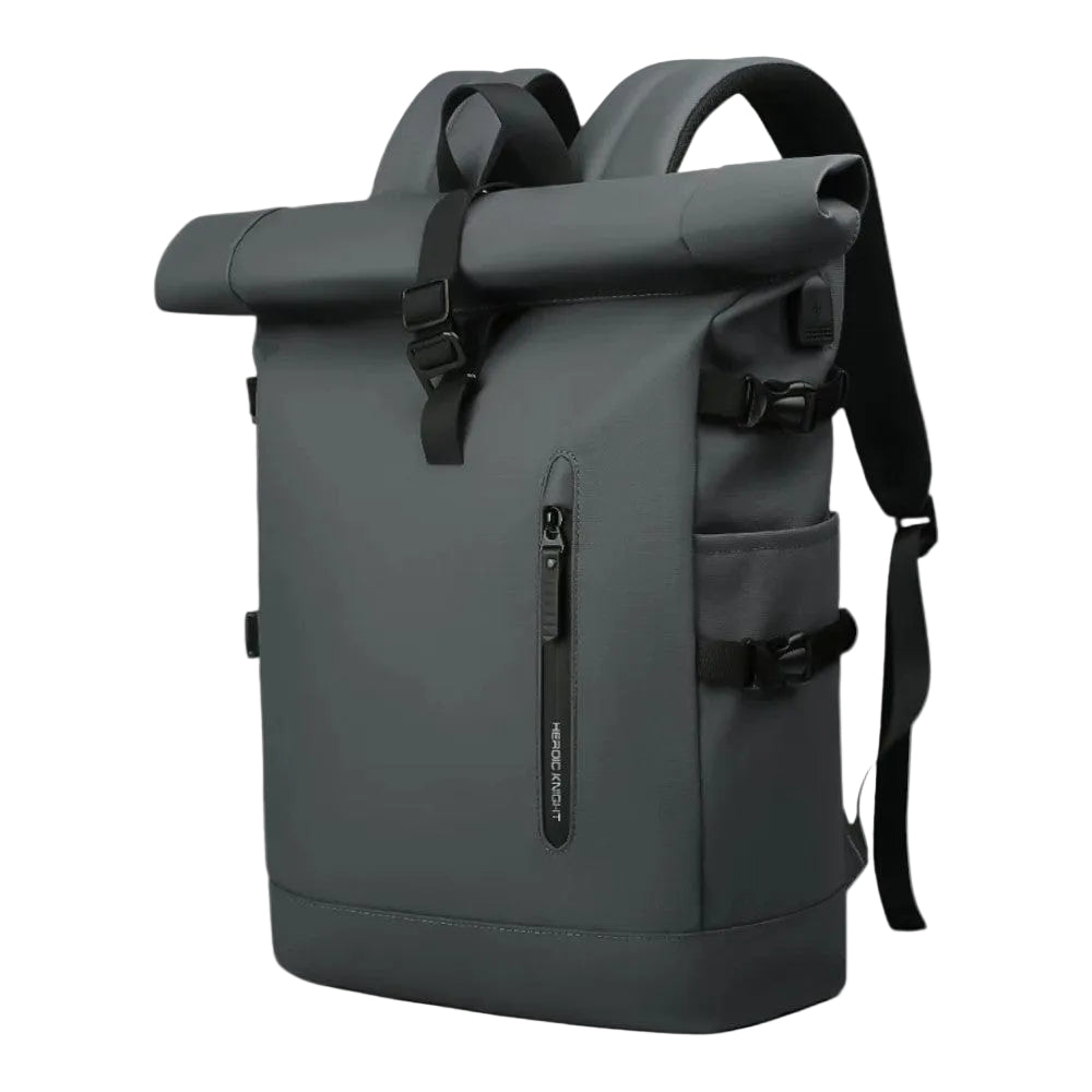 Gris Sac À Dos Ordinateur Portable Extensible 15,6 Pouces Roll-Top Imperméable