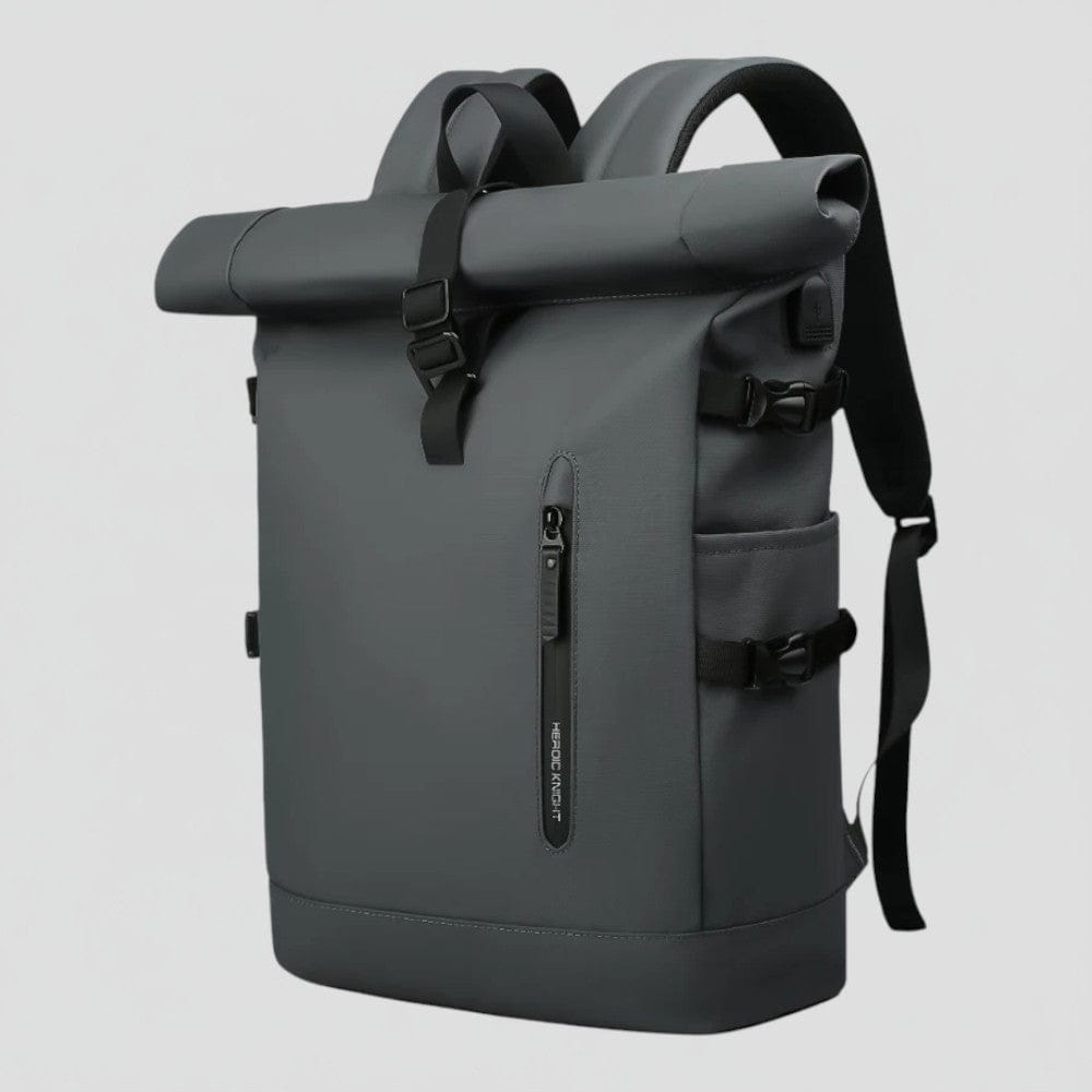 Gris Sac À Dos Ordinateur Portable Extensible 15,6 Pouces Roll-Top Imperméable