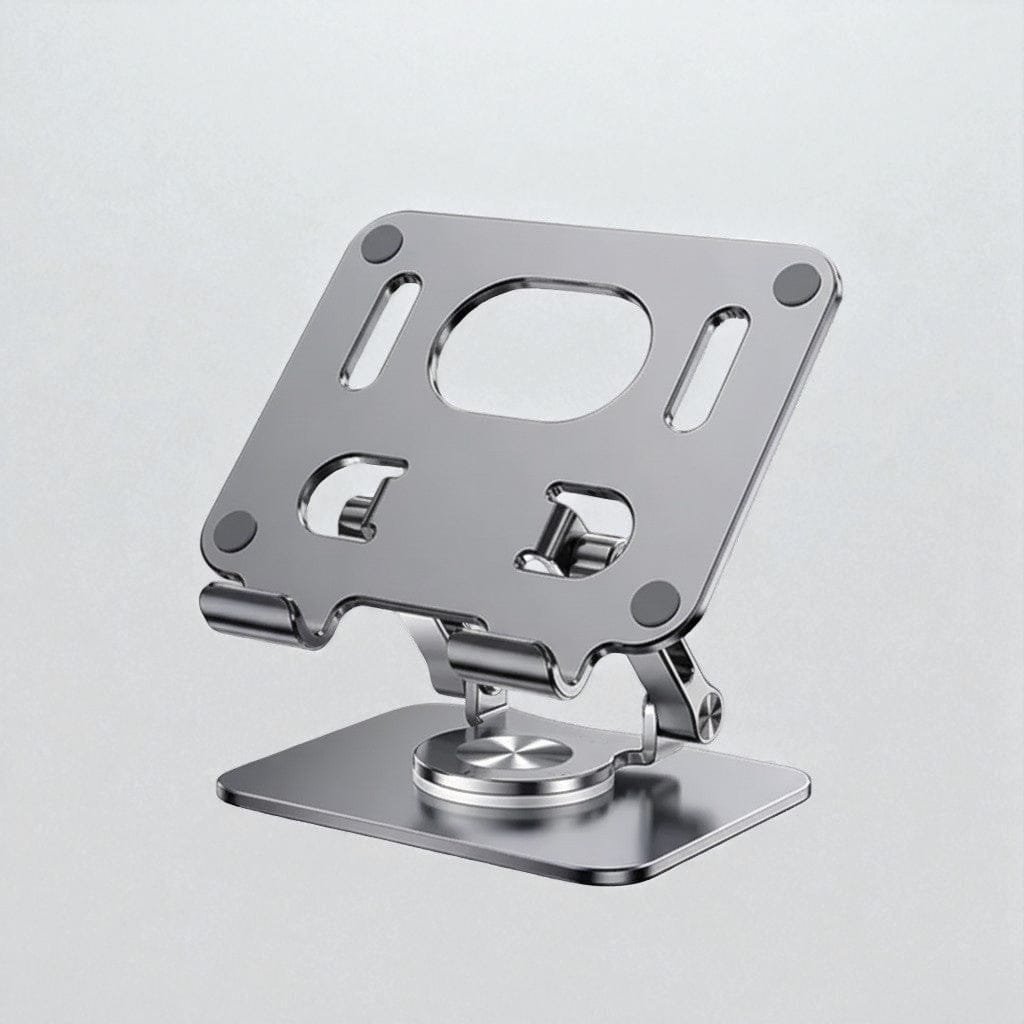 Gris Support Tablette Ajustable 360° Aluminium - Station de Travail Ergonomique