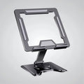 Gris Support Tablette Ajustable en Métal - Station de Travail Ergonomique Pliante et Rotative