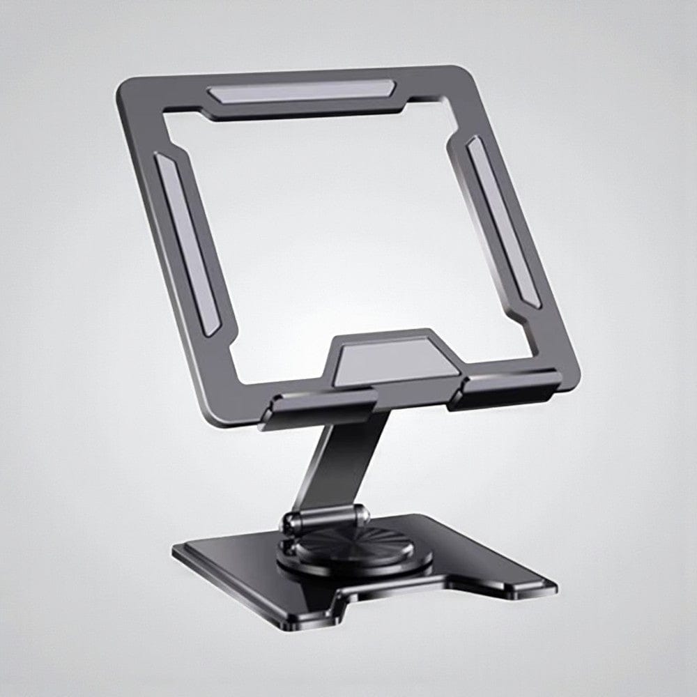 Gris Support Tablette Ajustable en Métal - Station de Travail Ergonomique Pliante et Rotative