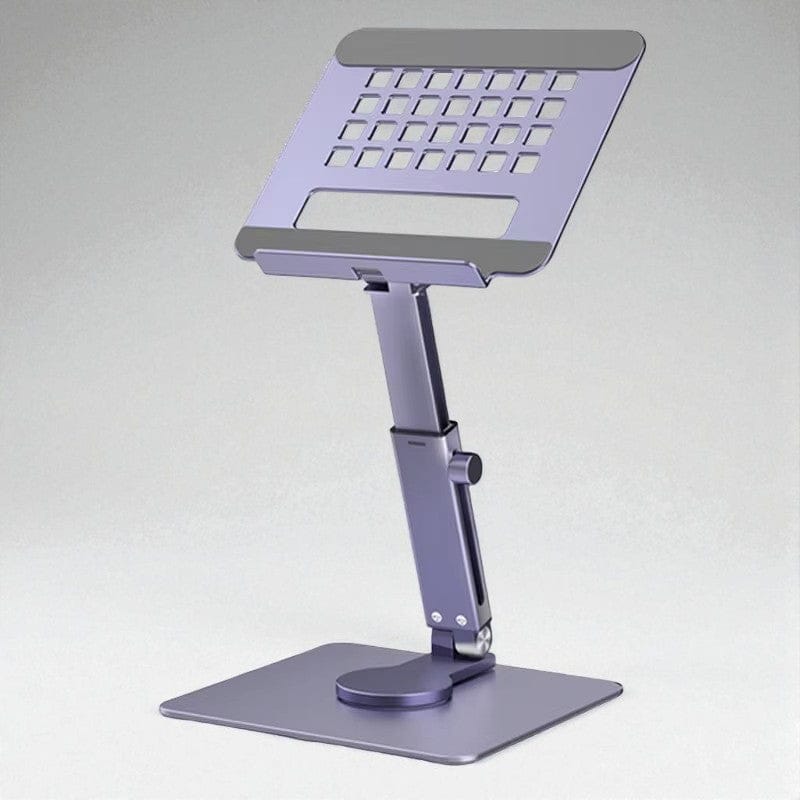Gris Support Tablette Réglable en Aluminium 360° - Station de Travail Ergonomique 4-14 Pouces