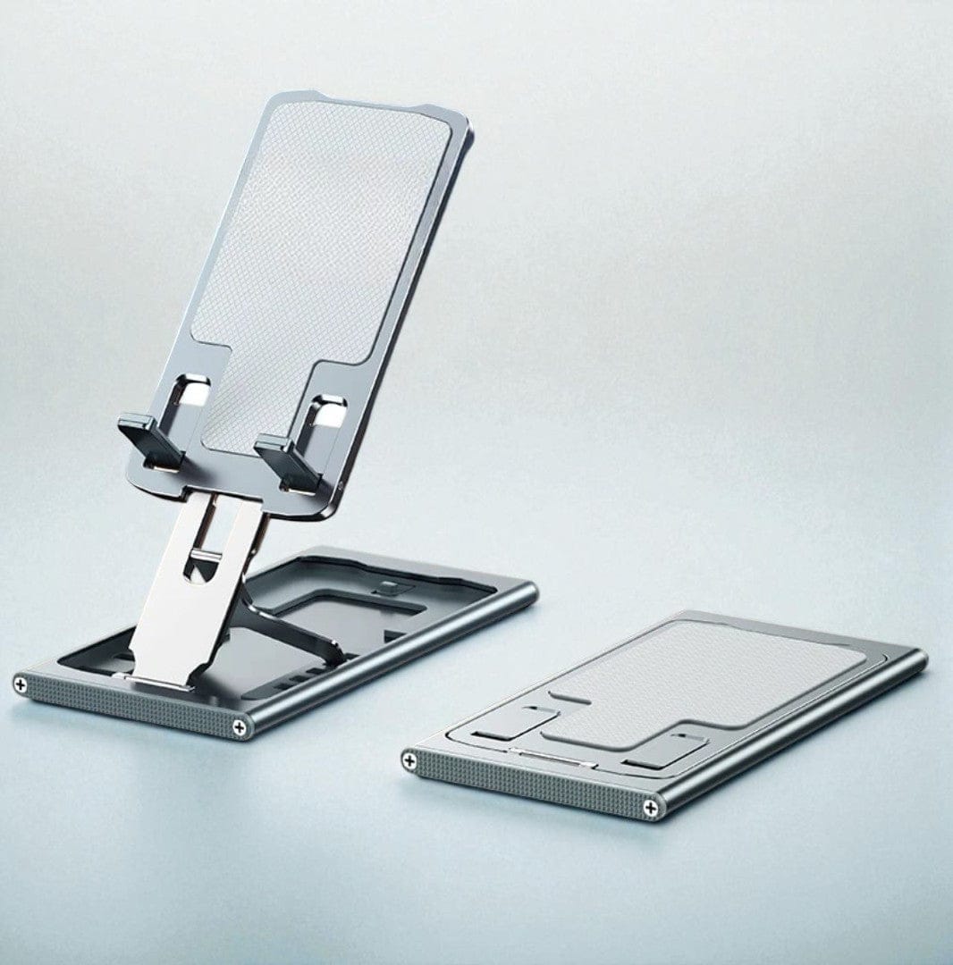 Gris Support Téléphone Pliable Ultra Fin | iPhone & Smartphone – Léger et Compact