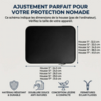 Guide des tailles housse ordinateur NeoSkin, compatible 13 pouces, 14 pouces et 15 pouces pour s'adapter à votre porte-documents.