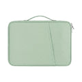Housse pour ordinateur Aero couleur vert sauge vue de face sur fond blanc