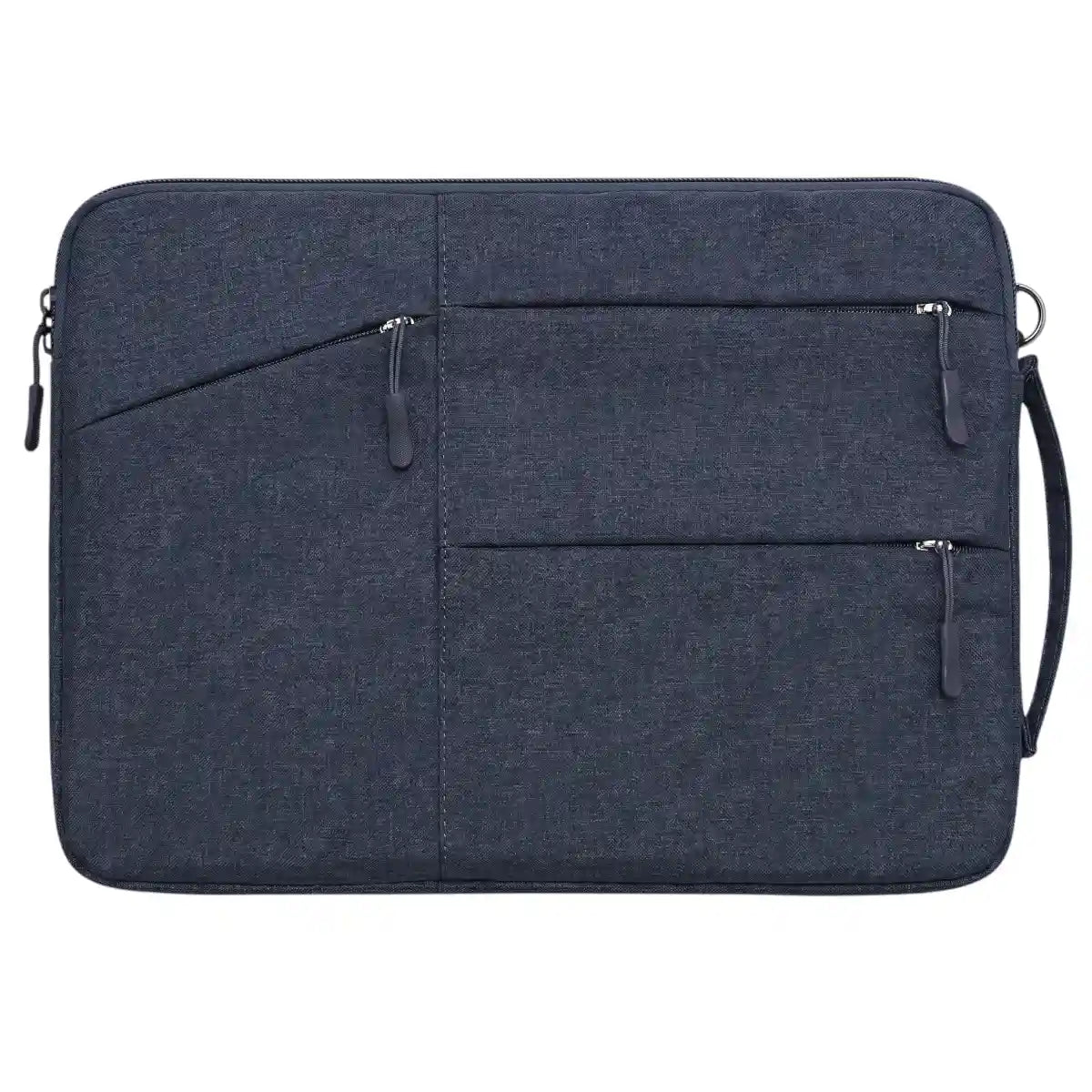 Housse pour ordinateur Cova vue de face bleu marine avec profil ultra-fin