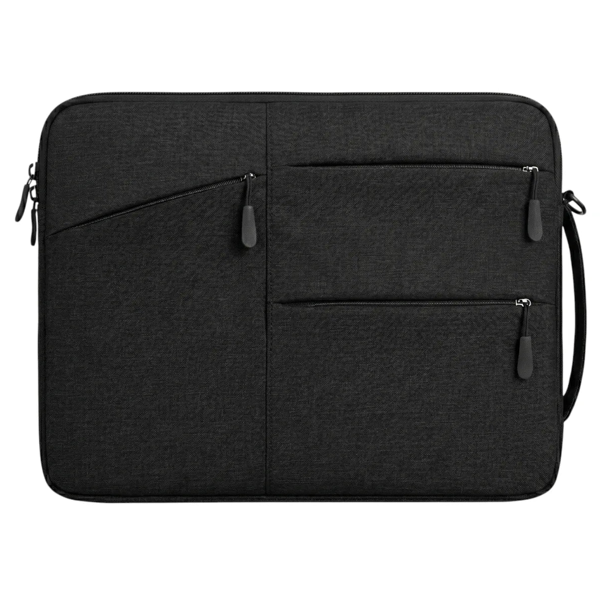 Housse pour ordinateur Cova vue de face noire avec profil ultra-fin