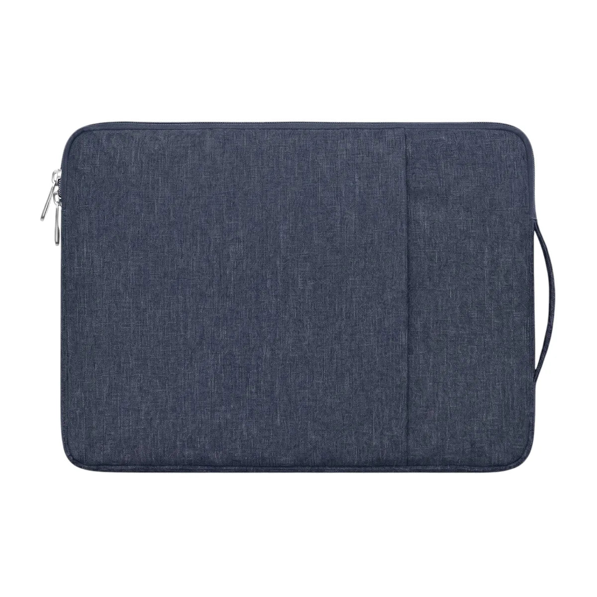 Housse macbook Denim Nomad bleu marine, protection antichoc ordinateur sur fond blanc.