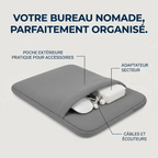 Pochette protection macbook DuetPouch avec rangement accessoires, chargeur et housse fine ordinateur