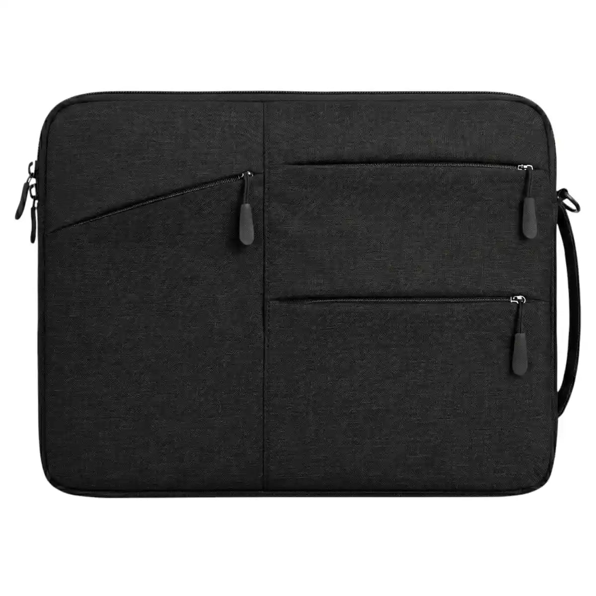Photo studio de la housse ordinateur Puffer noire sur fond blanc - Bureau Cosy