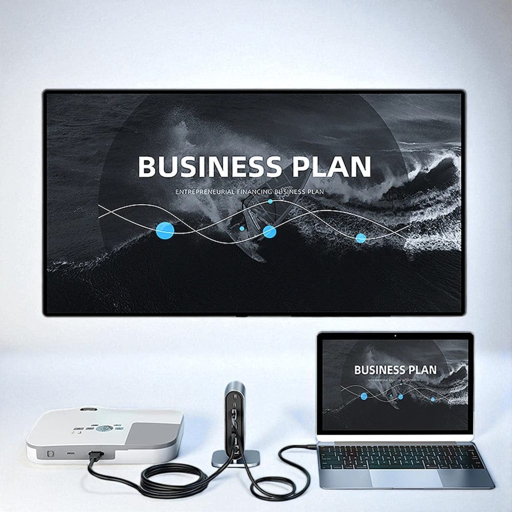 Hub USB-C 12-en-1 aluminium gris espace avec Power Delivery 100W et HDMI 4K