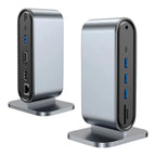 Hub USB-C 12-en-1 aluminium gris espace avec Power Delivery 100W et HDMI 4K