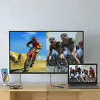 Hub USB-C 8-en-1 Aluminium Gris Sidéral avec Voyant LED - HDMI 4K, USB 3.0, Ethernet, SD/TF & PD 100W