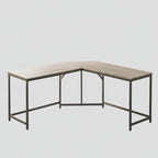 Ivoire Bureau d'Angle en L 149x149 cm - Station de Travail Gain d'Espace pour Home Office